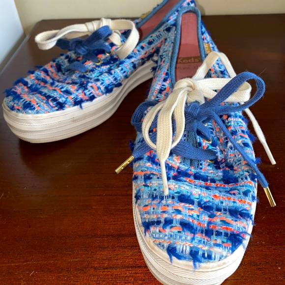 💫Keds - Canvas Blue & Pink Sneakers - Picture 9 of 9